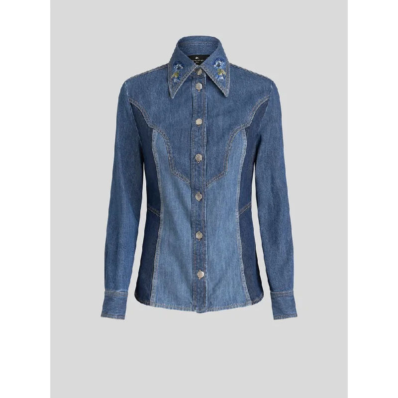 Sales For Clothes DENIM SHIRT WITH EMBROIDERY