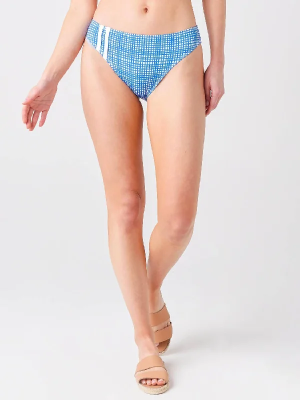 Women's Holiday Clothing Anya Bikini Bottom In Mini Grid-Poolside