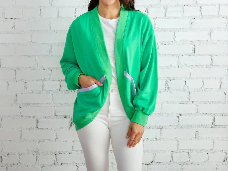 Women's Clothing for All Occasions Coastal Cardigan In Kelly Green