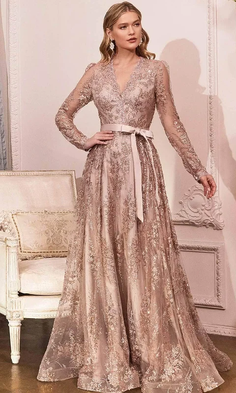 Women's Clothing For Special Occasions Ladivine CD233 - Embellished Long Sleeve Gown