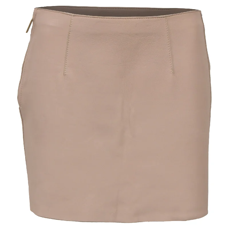 Vintage Women's Fashion Dsquared2 Mini Pencil Skirt in Nude Leather