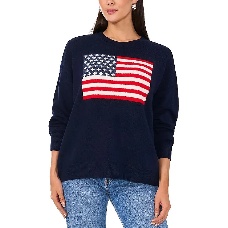 Women's Party Outfit Flag Womens Graphic Knit Pullover Sweater