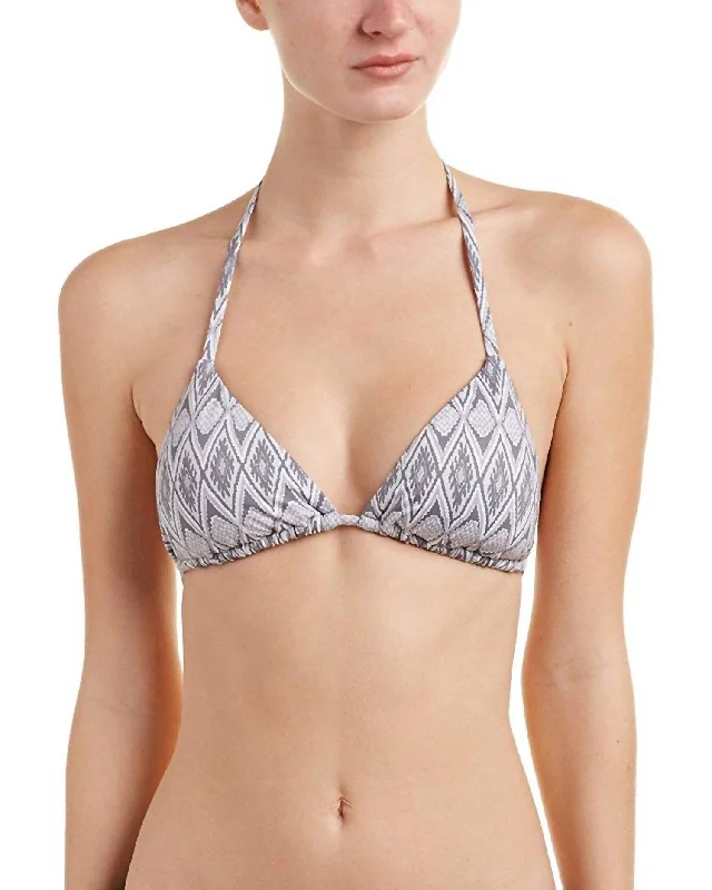 Women's Seasonal Attire Women's Triangle Bikini Top In Grey