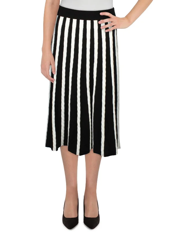 Women's Formal Event Outfit Womens Striped Long Midi Skirt