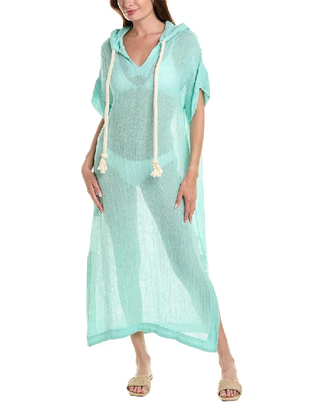 Timeless Women's Clothing Lisa Marie Fernandez Hooded Linen-Blend Caftan