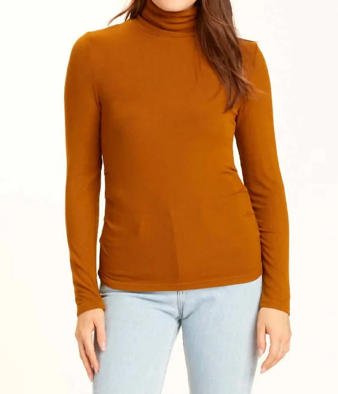 Designer Women's Fashion Online Lilis Turtleneck Top In Aurum