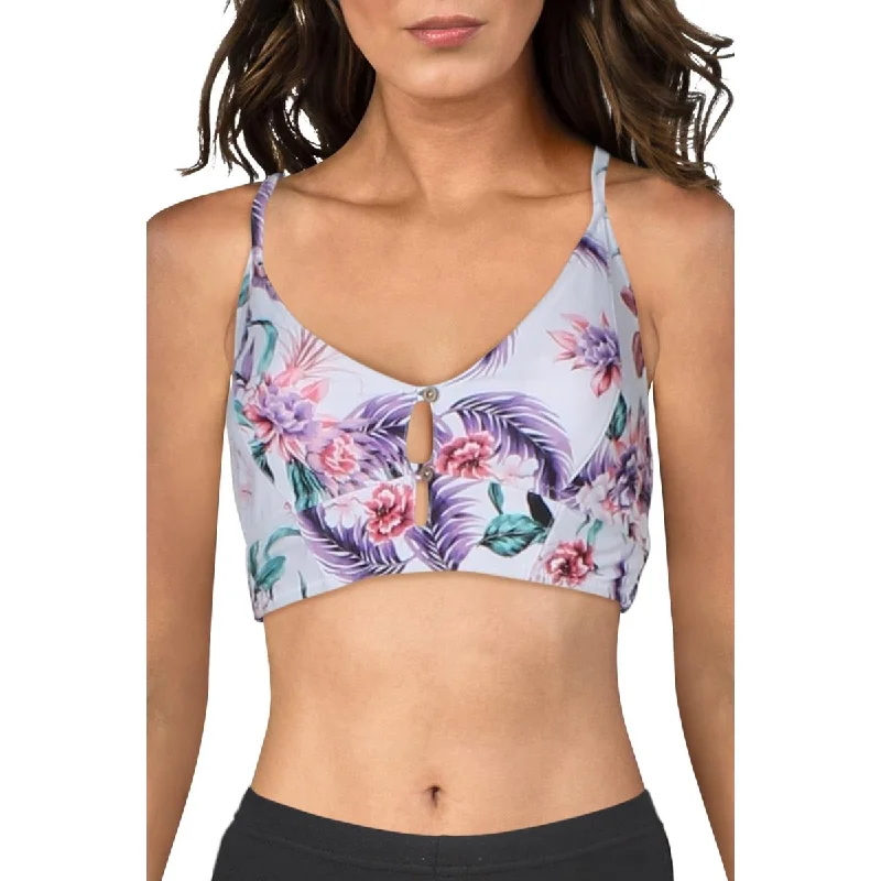 Women's Clothing for All Occasions Womens Floral Cross Back Swim Top Separates