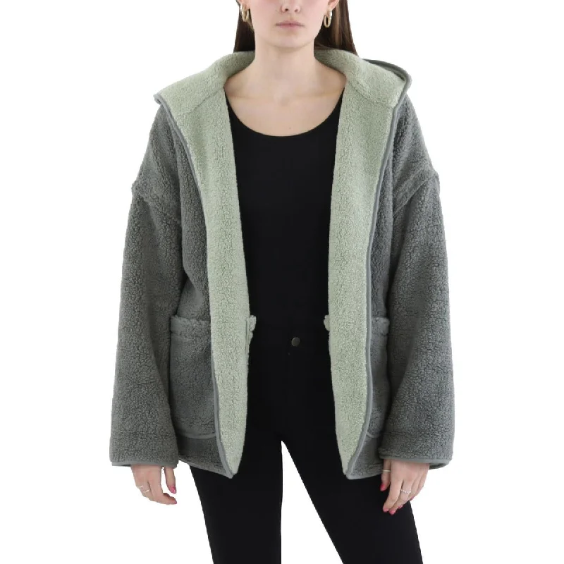 Cheap Women's Clothing Online Womens Reversible Faux Shearling Cardigan Sweater